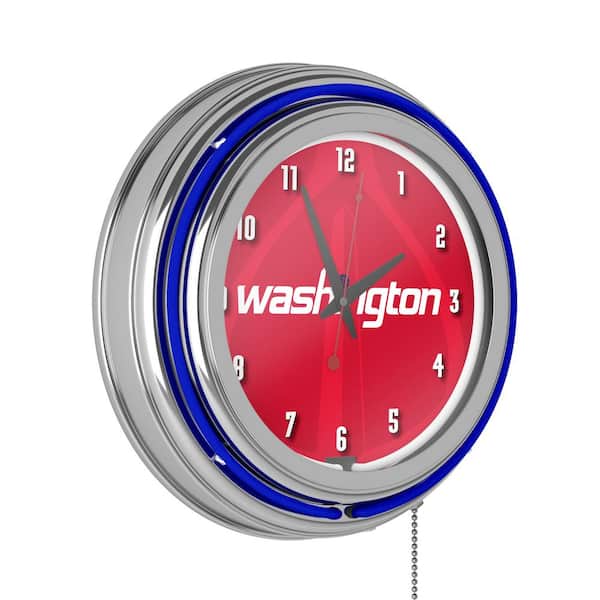 Unbranded Washington Wizards Blue Fade Lighted Analog Neon Clock