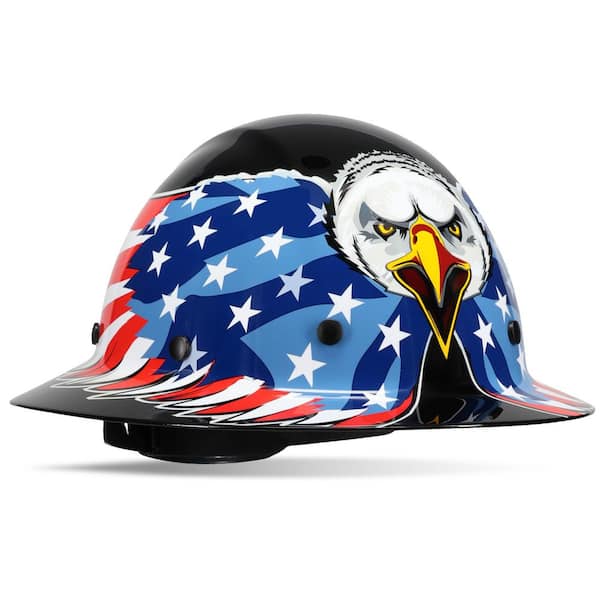 Full Brim Hard Hat – OSHA Safety Helmet, Lightweight Carbon Fiber HDPE With 6-Point Ratchet Suspension, Adjustable Vents, For Construction & Industrial Work
