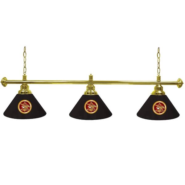 Unbranded Budweiser A and Eagle 3-Light Black Billiard Light