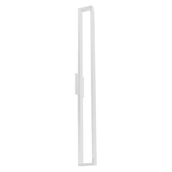 KUZCO Swivel 48 in. 1-Light 52-Watt White Integrated LED Wall Sconce