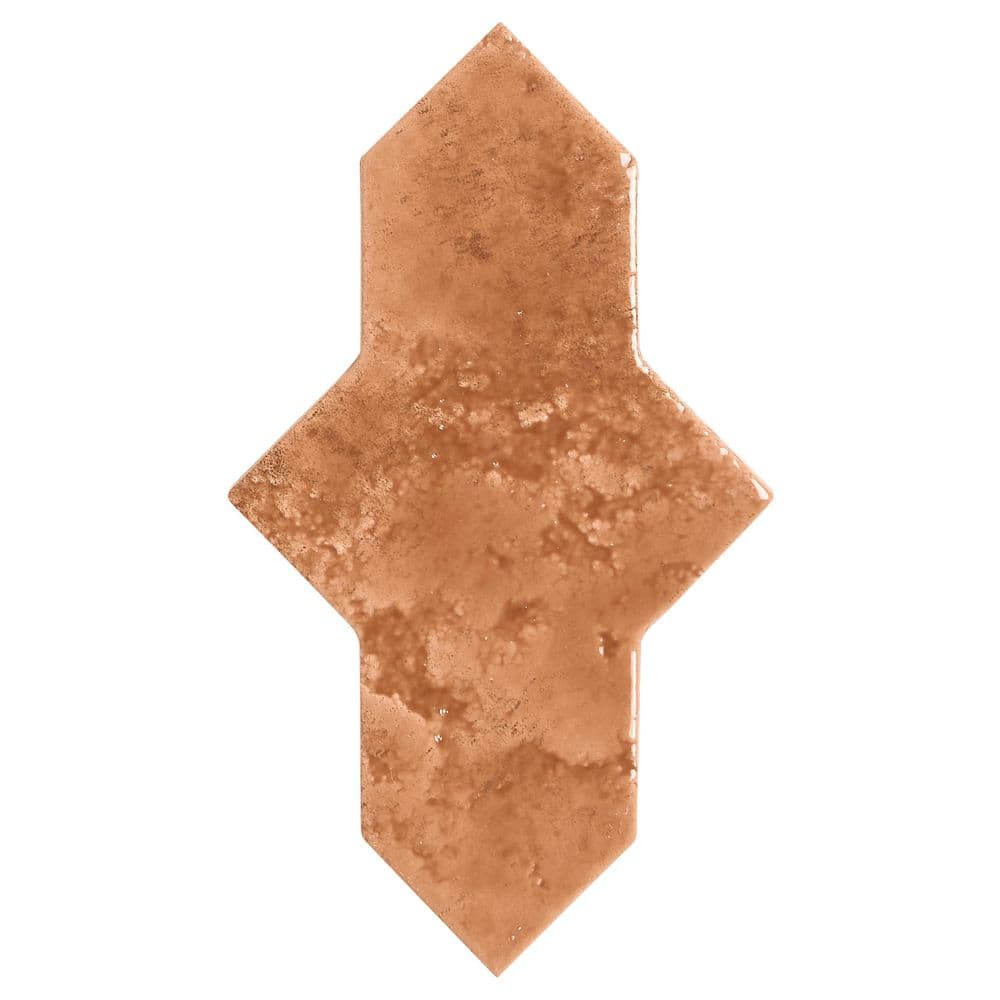 Elara Cruz Sunset Terracotta 4.48 in. x 0.43 in. Glossy Textured Porcelain Floor and Wall Tile Sample price history on PriceWatchPro