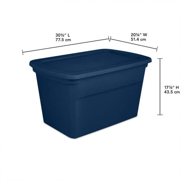 Sterilite Classic Lidded Stackable 30 Gal Storage Tote Container