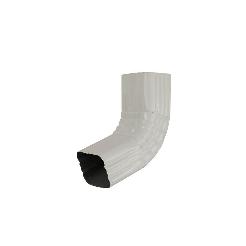 Amerimax Home Products 3 in. x 4 in. White Aluminum Downspout AElbow