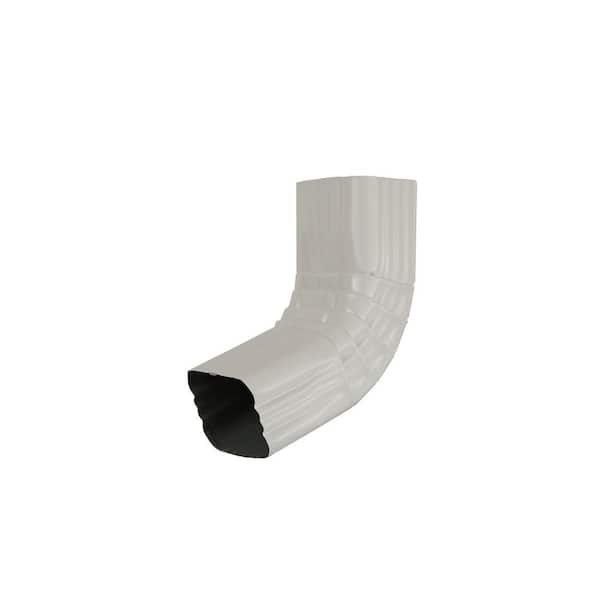 Amerimax Home Products 3 in. x 4 in. White Aluminum Downspout A-Elbow  Special Order