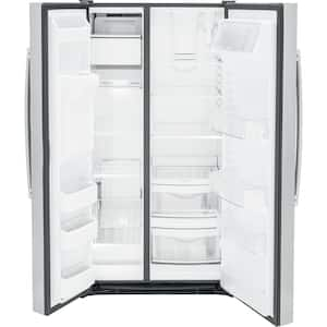 25.3 cu. ft. Side by Side Refrigerator in Fingerprint Resistant Stainless Steel, Standard Depth, ENERGY STAR