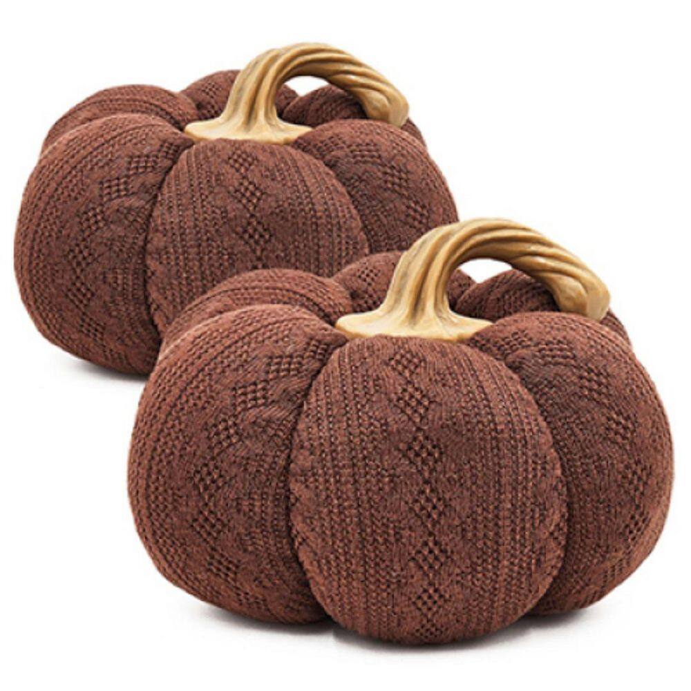 8 in. Brown Polyester Harvest Festival Pumpkin Ornament Decor price history on PriceWatchPro