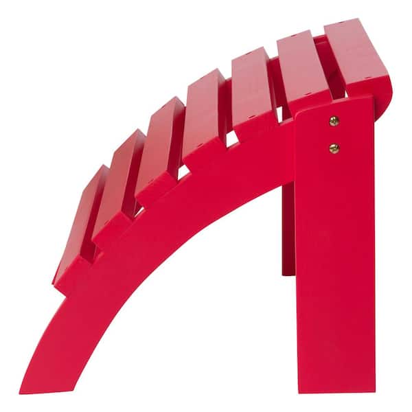Shine Company Chili Pepper Patio Wood Ottoman (Standard)