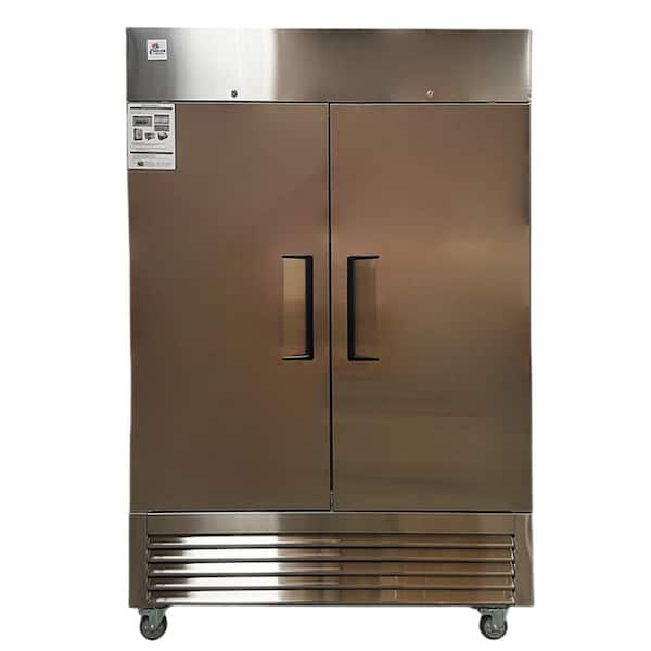 Cooler Depot 54 in. W 47 cu. ft. Two Door Commercial Reach In Upright Refrigerator in Stainless Stee