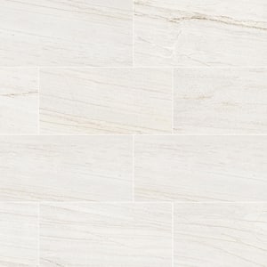 Malahari White 12 in. x 24 in. Lapato Porcelain Floor and Wall Tile (11.748 sq. ft./Case)