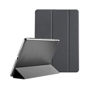 9.7 in. Ultra Slim Light-Weight Smart Cover Stand Case with Translucent Frosted Back Protector Fit for iPad, Gray