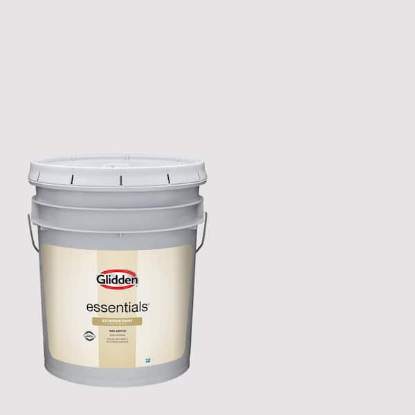 Glidden Essentials 5 gal. PPG1014-2 Gray Whisper Semi-Gloss Exterior Paint