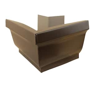 5 in. Musket Brown Aluminum K-Style Outside Gutter Miter