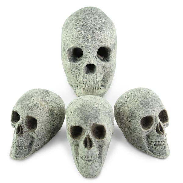Fire Pit Essentials Ceramic Fire Pit Skulls Bundle Fireproof Decorations for Fire Pits and Fireplaces