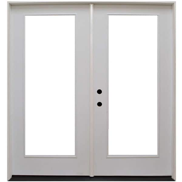 JELD-WEN 60-in x 80-in Low-e Primed Steel French Left-Hand Inswing