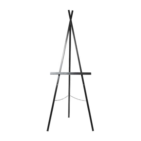 Litton Lane Black Metal Easel with Foldable Stand 042241 - The Home Depot