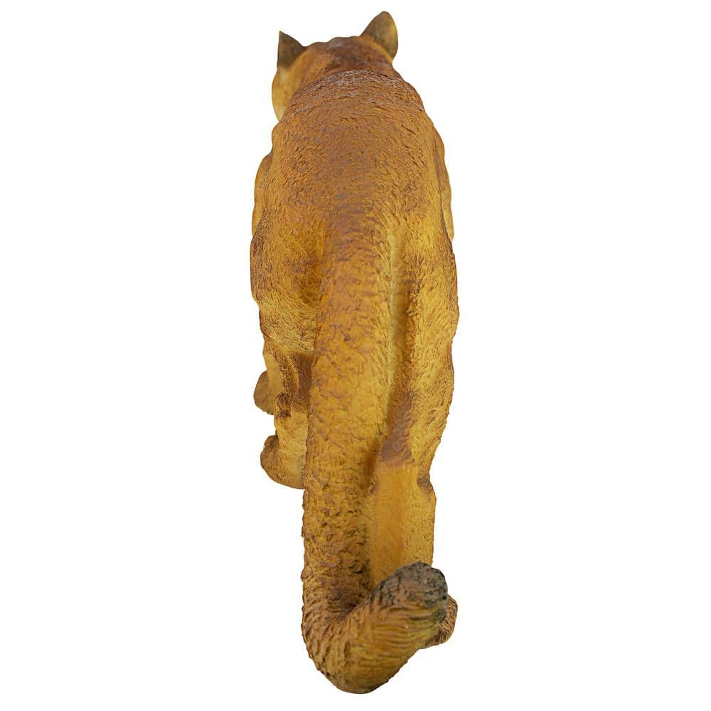 Realistic Hand-Painted Resin Mountain Cougar Garden Statue