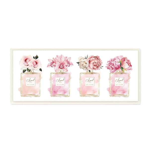 Stupell Industries Pink Floral Bouquets Glam Designer Fashion Jars By Amanda Greenwood Unframed Print Abstract Wall Art 7 in. x 17 in.