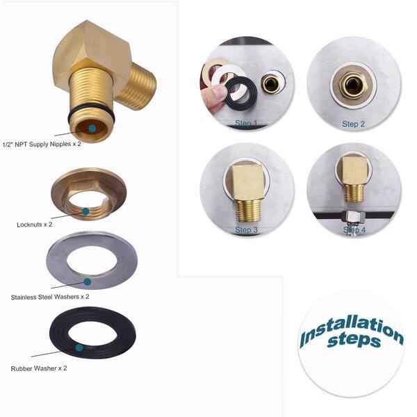 Uxcell Right Angle 1/2 BSP Male To Female Elbow Connector – 2-Pack, Brass Fitting