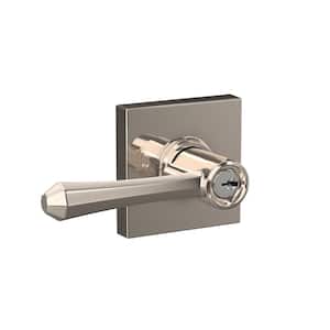 Dempsey Polished Nickel Keyed Entry Door Handle with Collins Trim