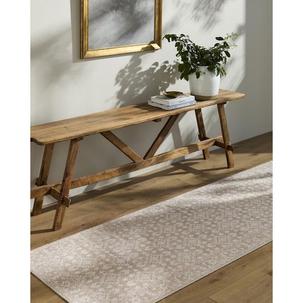 Nabela Noor Home Aram Tan Traditional 6 ft. x 9 ft. Machine Woven Area Rug