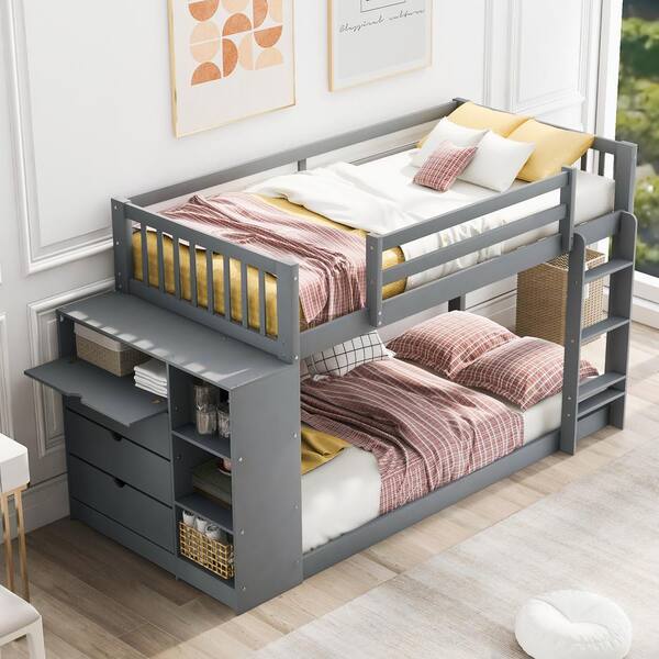 Bed with best sale bench attached