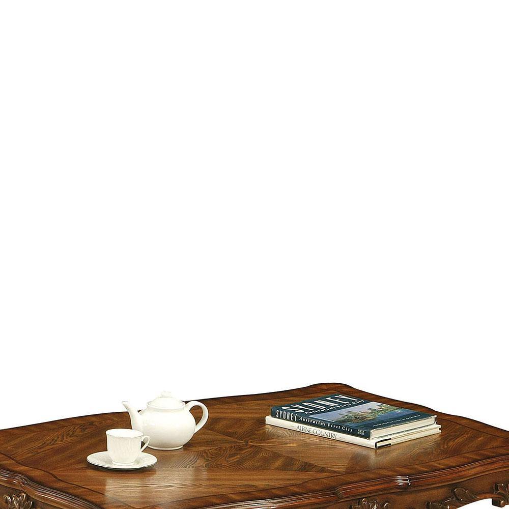 Dresden Cherry Oak 54" Rectangular Coffee Table with Claw Feet