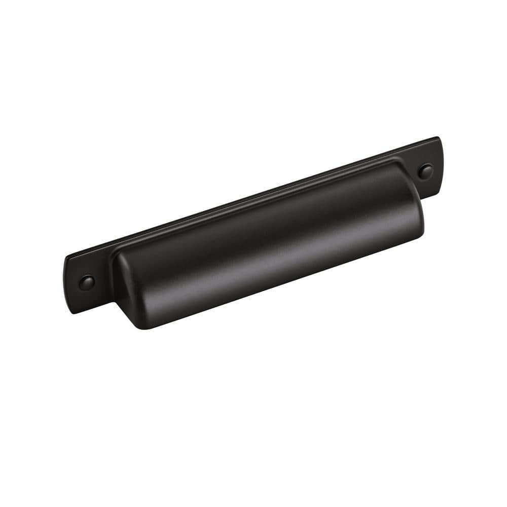 Matte Black Bronze Industrial Cup Pulls with Mounting Hardware