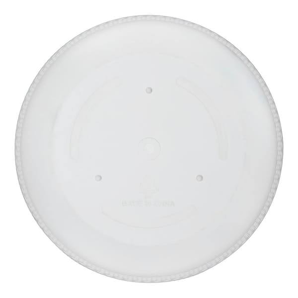 Vigoro Brighton Medium White Plastic Round Planter with Drainage