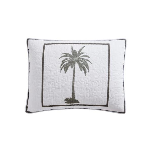 Tommy Bahama Palm Island 1-Piece Gray Cotton King Sham