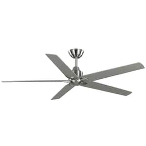 Bellmore 56 in. Indoor Brushed Nickel Ceiling Fan with DC Motor and Remote Control Included