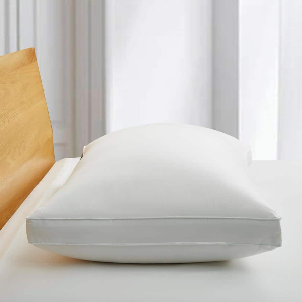 King Size White Hypoallergenic Cotton Fill Bed Pillow Set