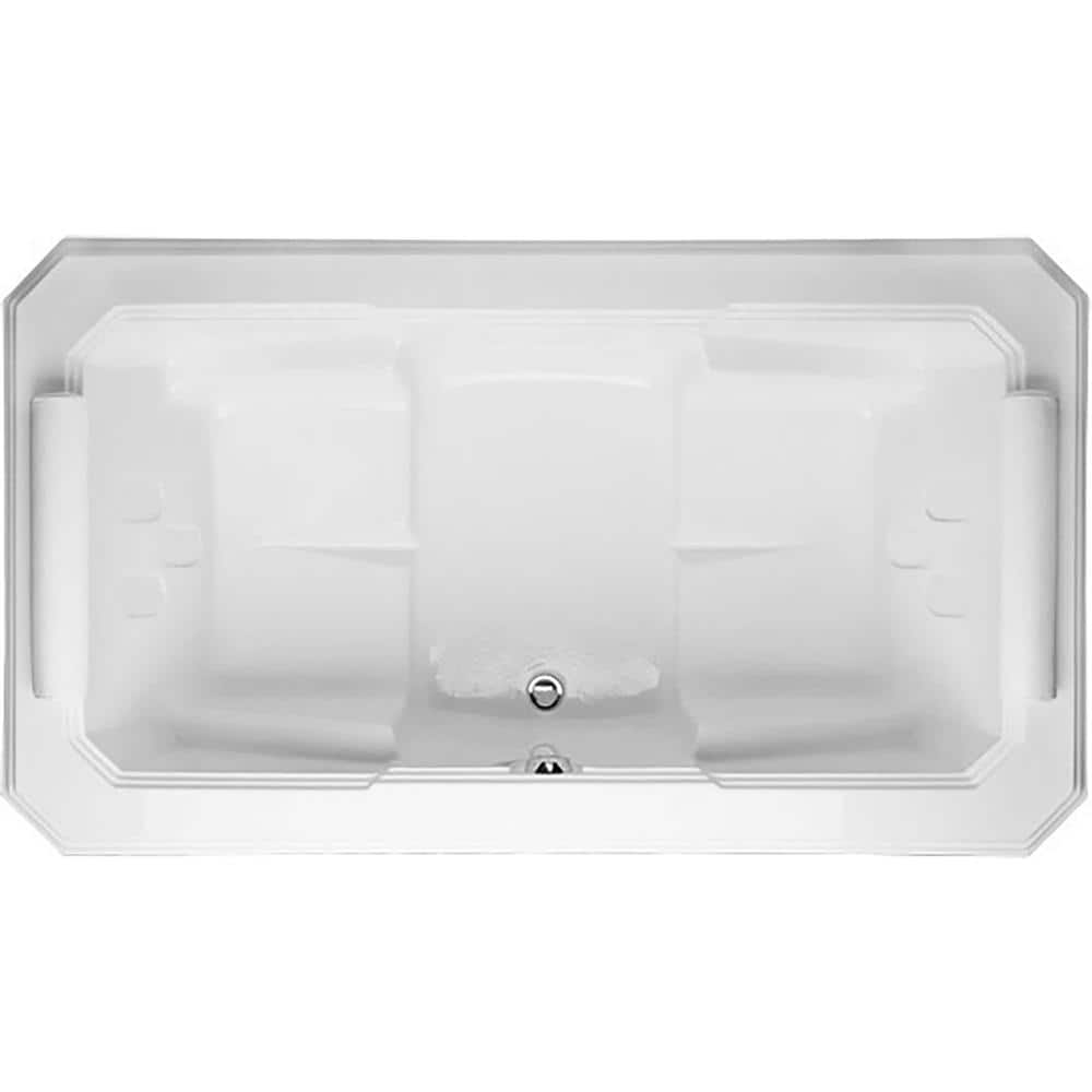 Mystique 78'' x 44'' White Acrylic Drop-In Air Bathtub