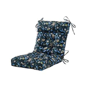 Adirondack Cushions, 23x21x4"Wicker Tufted Cushion for High Back Chair, Indoor/Outdoor Patio Furniture, FLoral