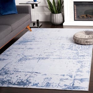 Tacoma Gray/Navy 6 ft. x 9 ft. Marble Area Rug