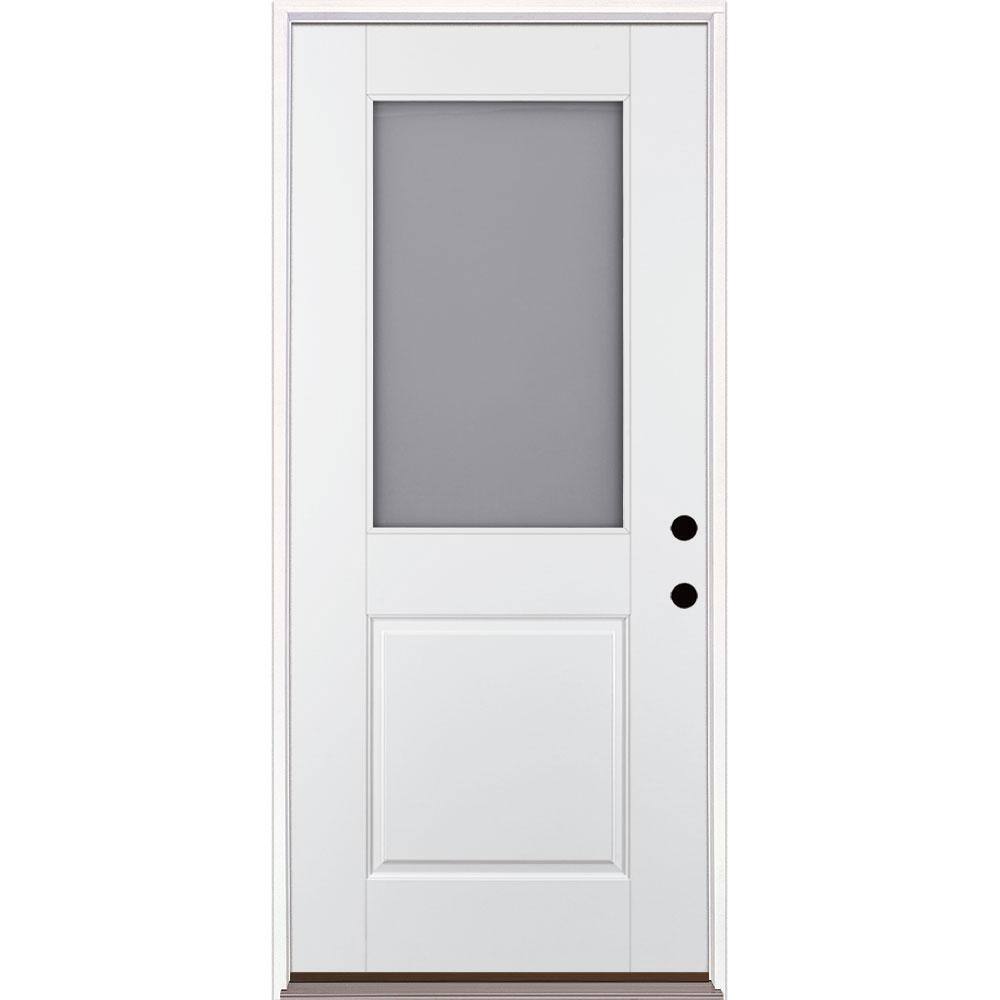 Feather River Doors Smart Glass 36 in. x 80 in. Left Hand Inswing Wind ...