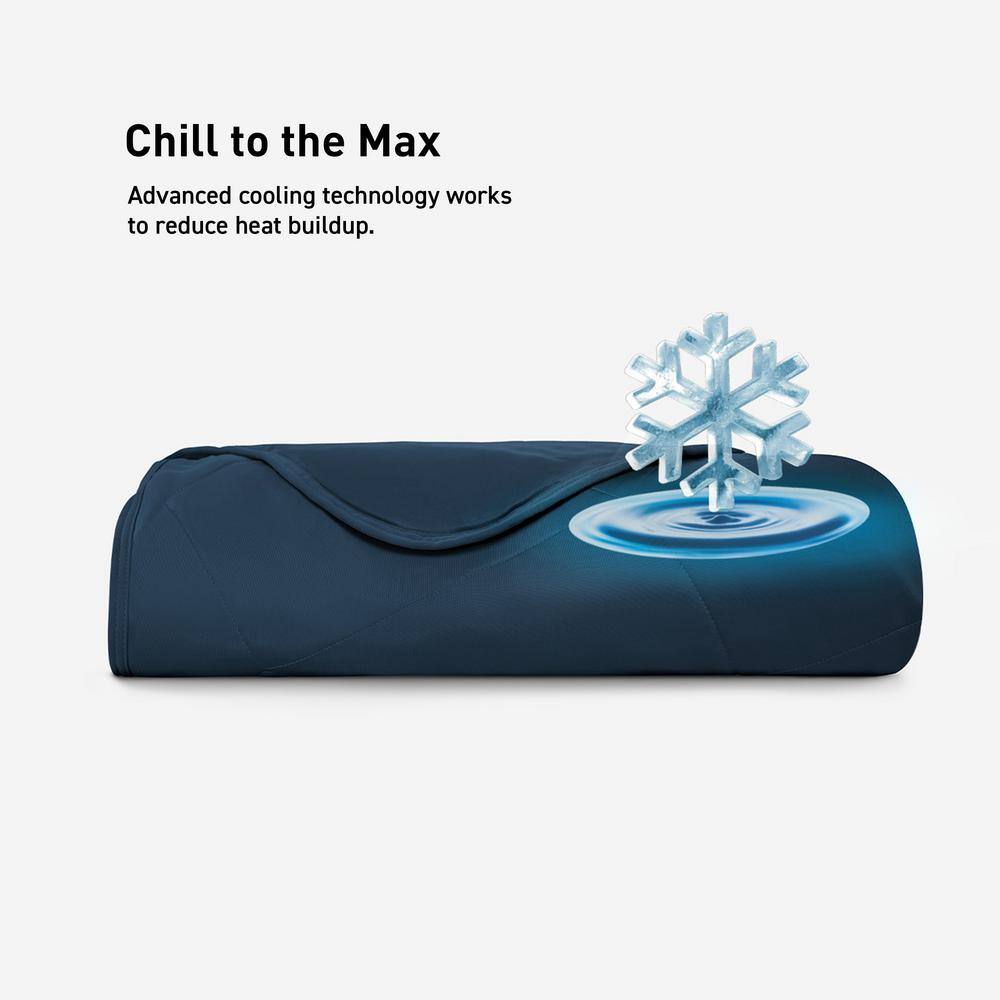 Navy Queen Size Dual-Sided Cooling Blanket