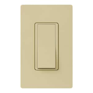 Claro On/Off Switch with Locator Light, 15 Amp/4 Way, Ivory (CA-4PSNL-IV)