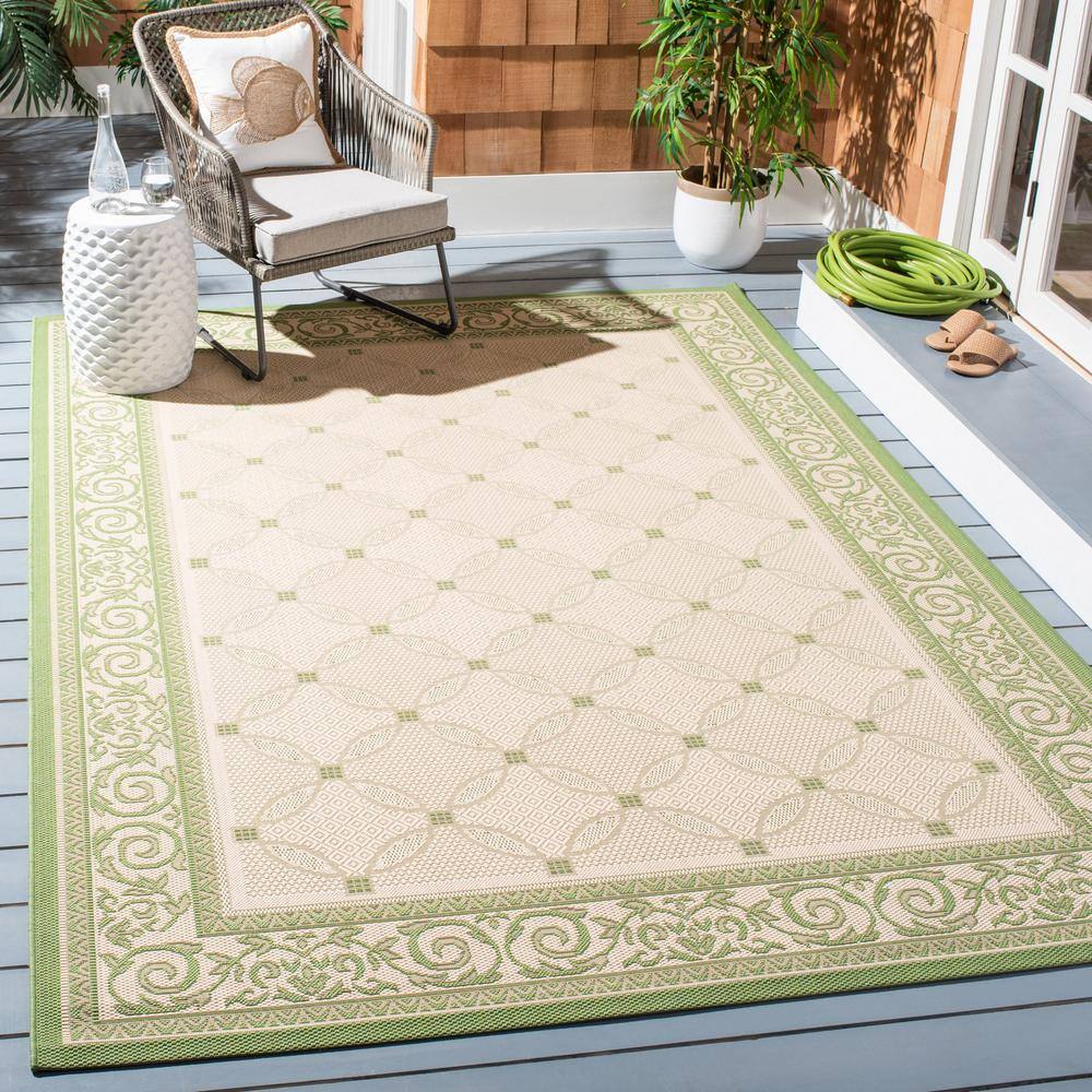 Rectangular Black Flat Woven Synthetic Indoor/Outdoor Rug