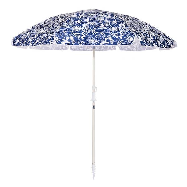 6 ft diameter patio umbrella MOEPISY Umbrella diameter 6' 6 ft. fiberglass Beach UPF 50+ Patio Umbrella  84in tall Blue 0D9MTRF3Y