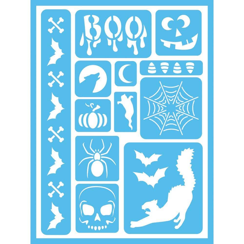 Americana Spooky SelfAdhesive StencilAGS208A The Home Depot