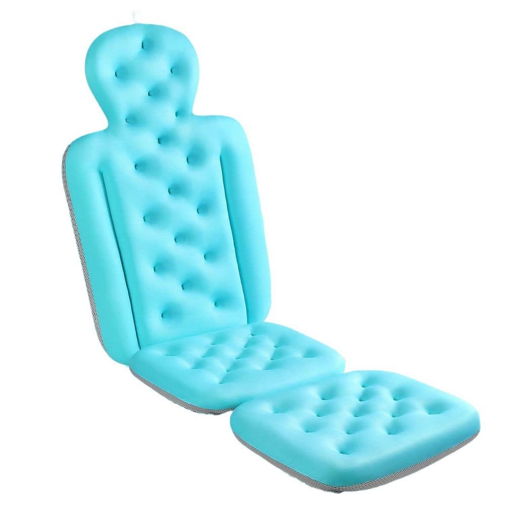 1-Pack Luxury Thick Full Body Bathroom Pillow with Laundry Bag for Headrest, Neck and Back Support in Blue, for Spa price history on PriceWatchPro
