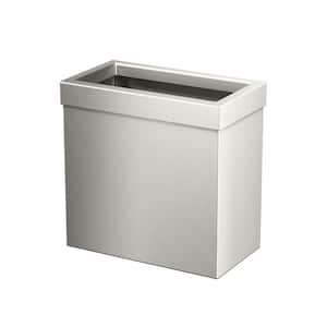 Modern Waste Can Rectangle in Satin Nickel