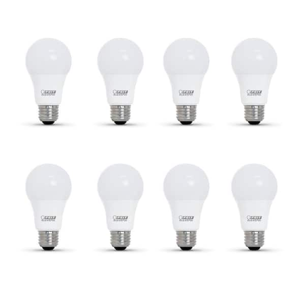 40-Watt Equivalent A19 Dimmable CEC Title 20 90+ CRI E26 Medium Base LED Light Bulb, Daylight 5000K (8-Pack)