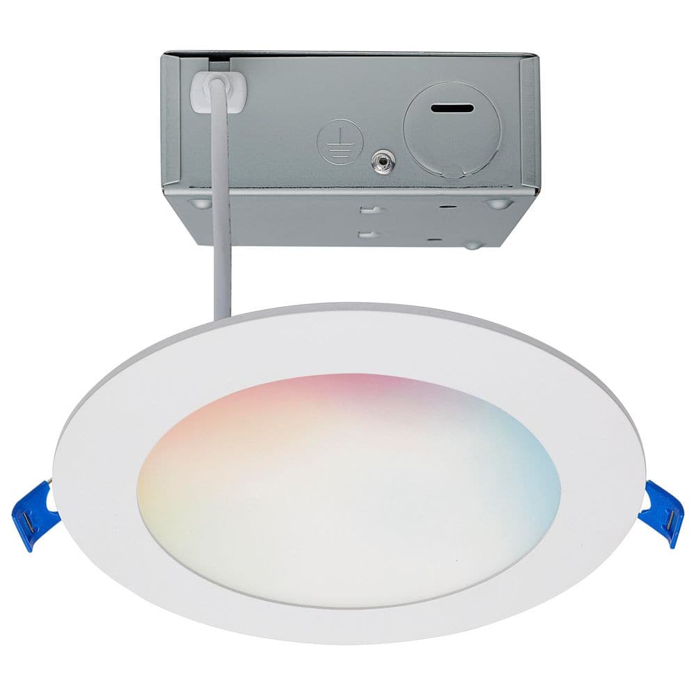 6 in. Round 12W RGB Tunable White Adjustable CCT Canless IC Rated Direct Wire Integrated LED Recessed Light Trim 120V price history on PriceWatchPro