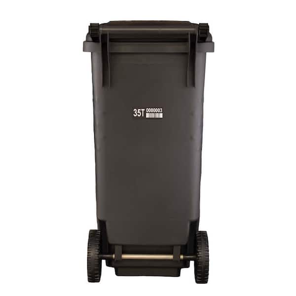 Otto Official NYC Trash Bin 35 gal. with Lid 3955060-FS8BRL00H0 