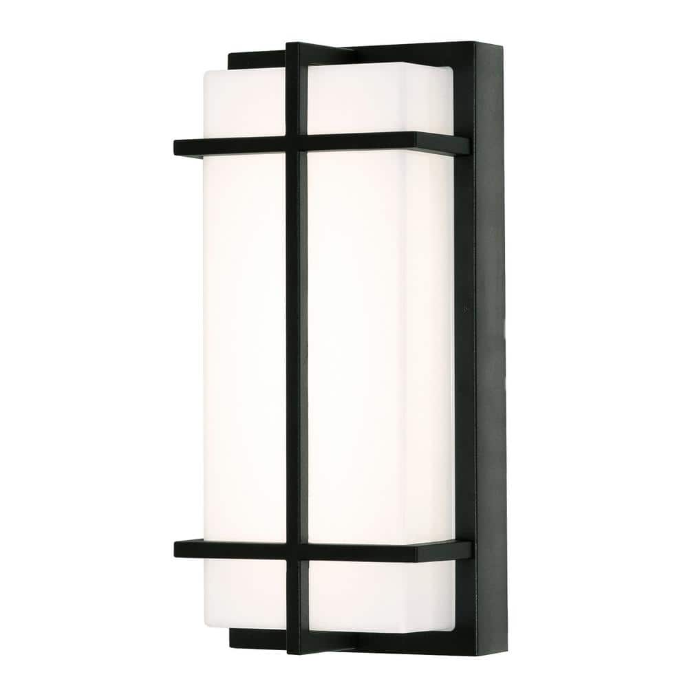 August 12 in. Black Outdoor Hardwired Coach Sconce with Integrated LED Included price history on PriceWatchPro