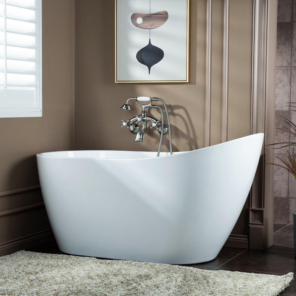 Brushed Nickel Triple Handle Wall Mount Tub Faucet with Handshower