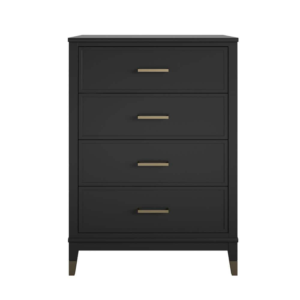 CosmoLiving by Cosmopolitan Westerleigh Black, 4-Drawer, 30 in. W ...