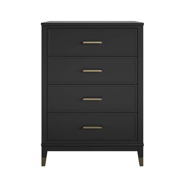 CosmoLiving by Cosmopolitan Westerleigh Black, 4-Drawer, 30 in. W Dresser