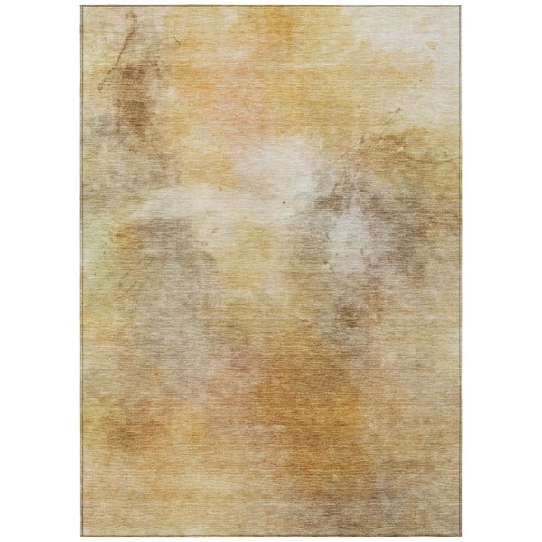 Chantille Machine Washable Indoor/Outdoor Abstract ACN2883 Wheat 3 ft. x 5 ft. Area Rug